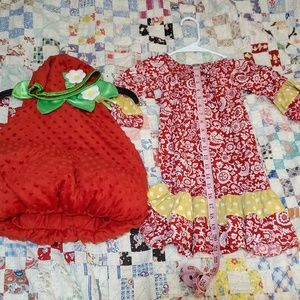 Toddler Strawberry Chenille Costume + Funky Dres